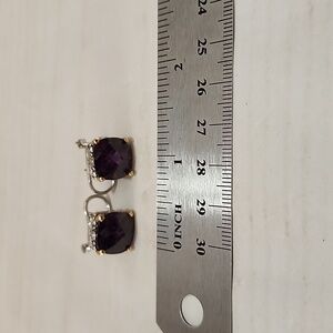 Custume jewelry amethyst earrings